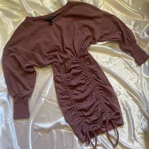 Drawstring front dress